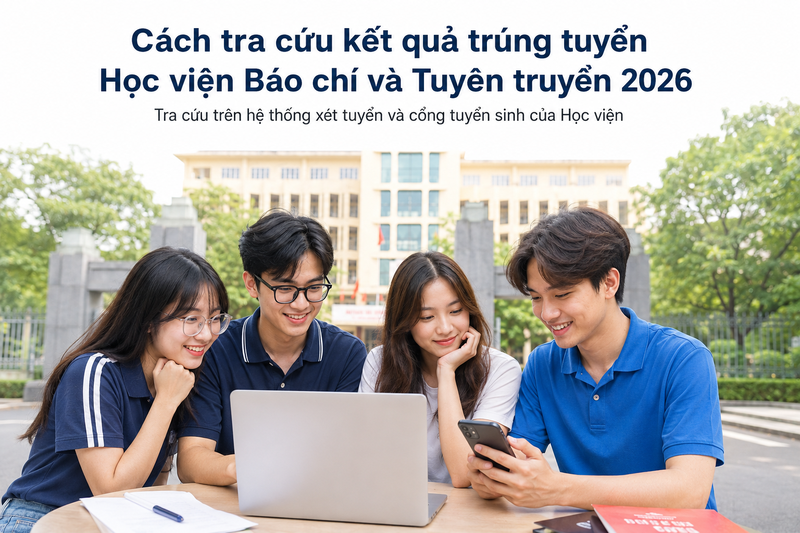 Cách tra cứu kết quả trúng tuyển Học viện Báo chí và Tuyên truyền 2026