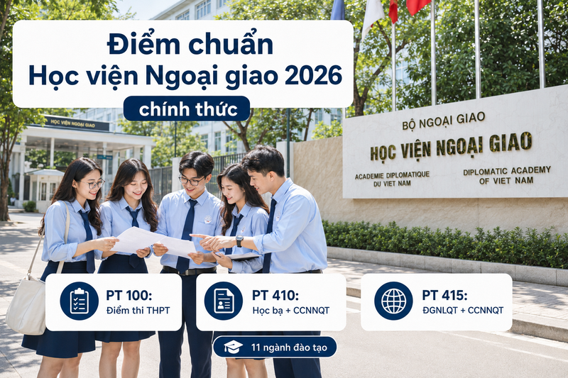 Điểm chuẩn Học viện Ngoại giao 2026 chính thức - 1