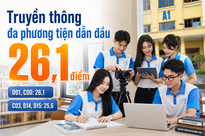 Truyền thông đa phương tiện dẫn đầu với 26,1 điểm