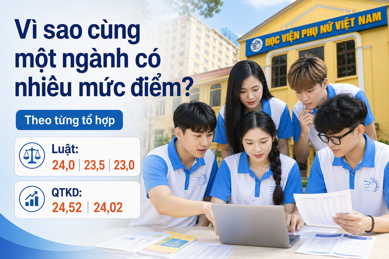 Vì sao cùng một ngành lại có nhiều mức điểm chuẩn