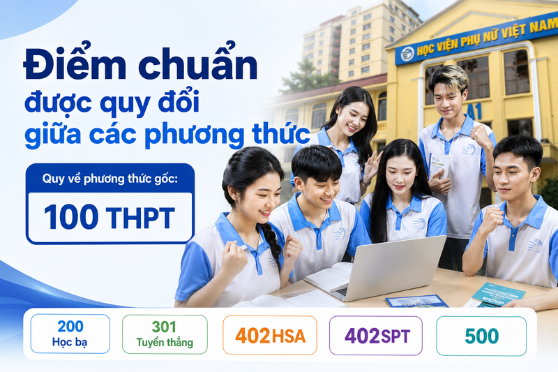 Điểm chuẩn được quy đổi giữa các phương thức thế nào