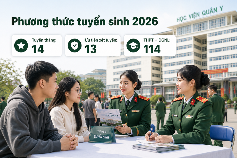 Học viện Quân Y 2026 tuyển sinh theo những phương thức nào