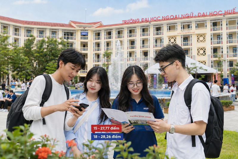Điểm chuẩn Trường Đại học Ngoại ngữ, Đại học Huế 2026 chi tiết - 1