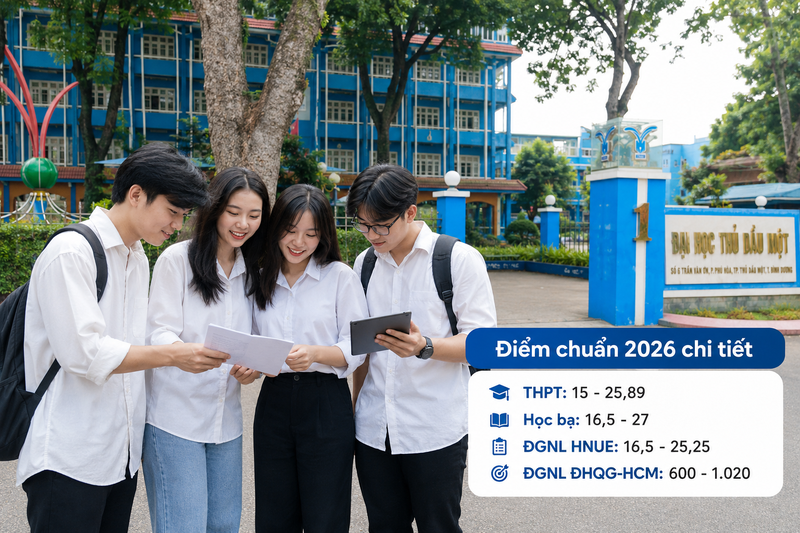 Điểm chuẩn Trường Đại học Thủ Dầu Một 2026 chi tiết - 1