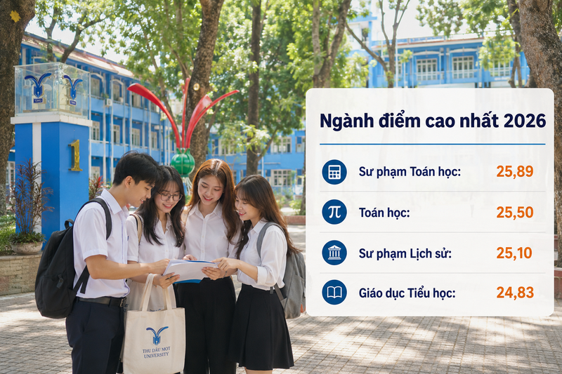 Điểm chuẩn Trường Đại học Thủ Dầu Một 2026 chi tiết - 2