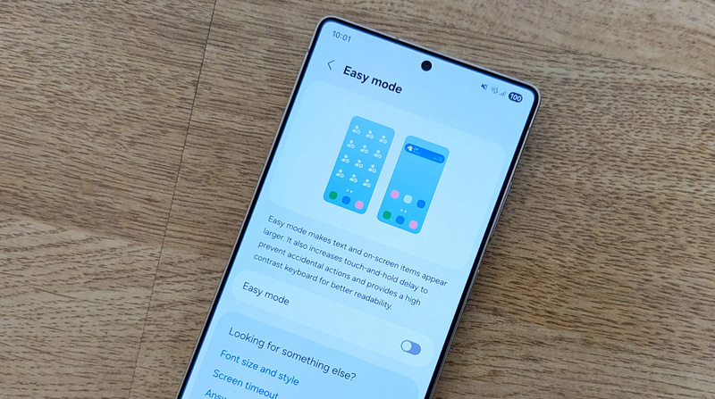 Chế độ đơn giản Easy Mode tinh gọn giao diện