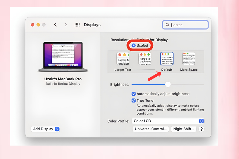 Điều chỉnh độ phân giải màn hình macOS 3