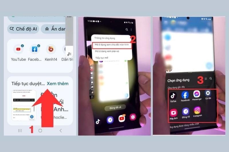 Đối với điện thoại sử dụng cử chỉ vuốt