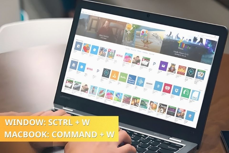 Đóng tab bằng phím tắt
