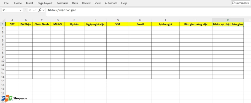Download file Excel quản lý nhân sự ảnh 4