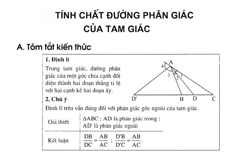 Đường phân giác là gì?