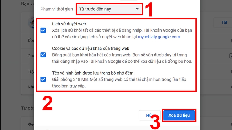 ERR_FAILED xóa cache 2