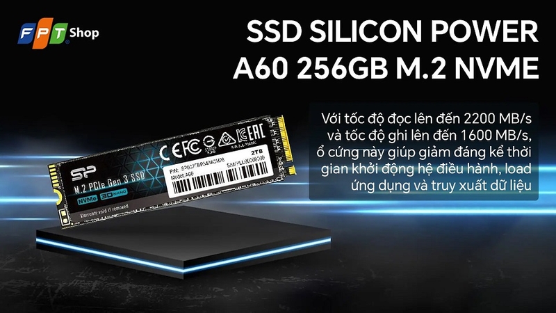 Ổ cứng SSD NVMe tốc độ cao giúp phản hồi nhanh hơn