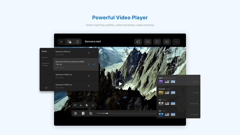 Trình phát video tích hợp mạnh mẽ