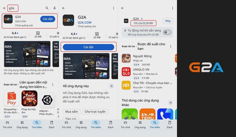 Tải G2A cho Android