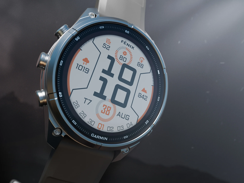 Garmin Fenix 9 Pro Titanium 47mm Solar Dây Silicone Xám Sỏi ảnh 5