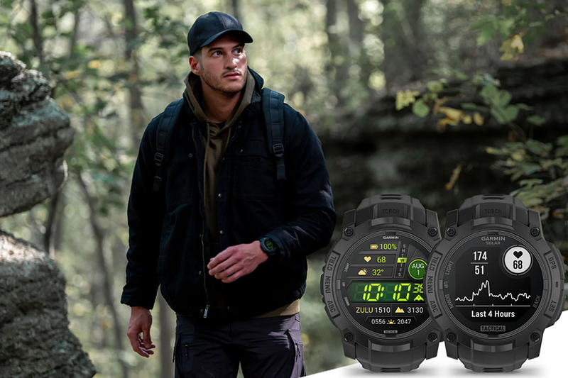 Garmin Instinct 3 Solar Tactical 45mm sở hữu thiết kế hoàn toàn khác biệt so với các phiên bản thường