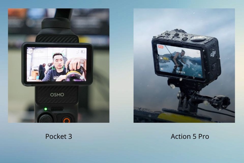 Gimbal Pocket 3 và Action 5 Pro