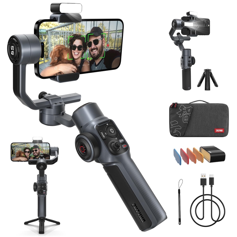 Zhiyun Smooth 5S AI là lựa chọn đáng chú ý nhờ cụm phím điều khiển chuyên nghiệp
