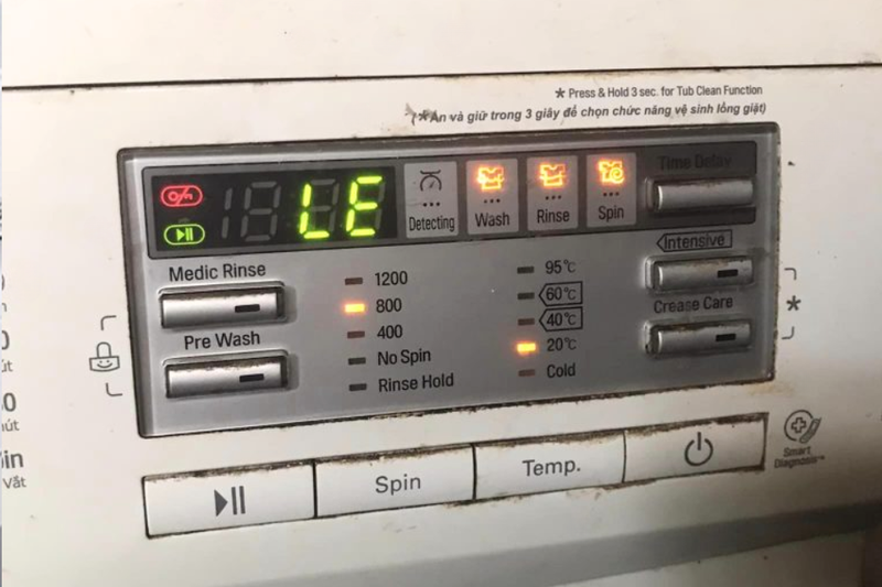 Giới thiệu về lỗi LE ở máy giặt LG