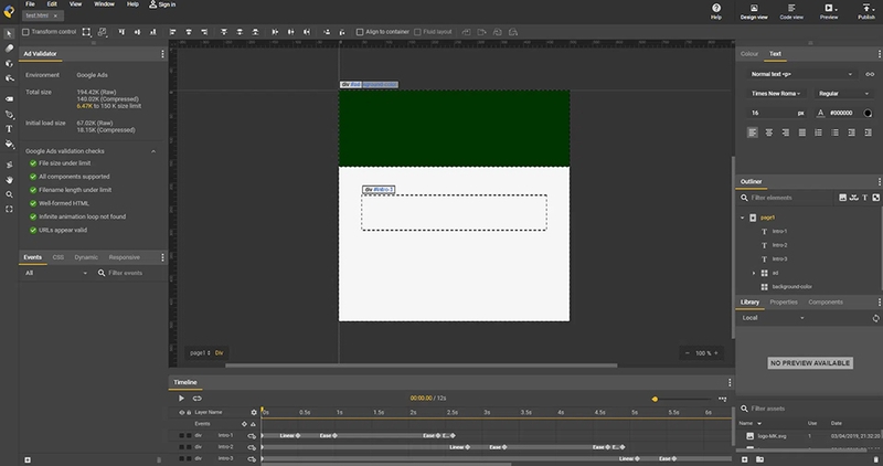 Google Web Designer có giúp tạo website hoàn chỉnh không?