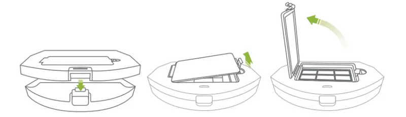 HDSD robot hút bụi Kyvol - thùng bụi (3)