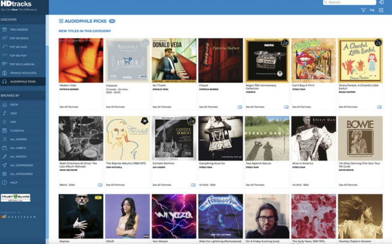 Thư viện âm nhạc đa dạng và chất lượng cao