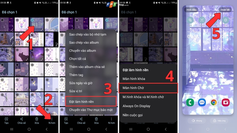 Hướng dẫn nhanh cách cài ảnh làm hình nền điện thoại