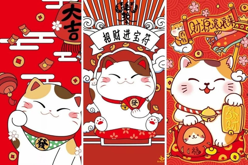 Hình nền mèo Thần Tài