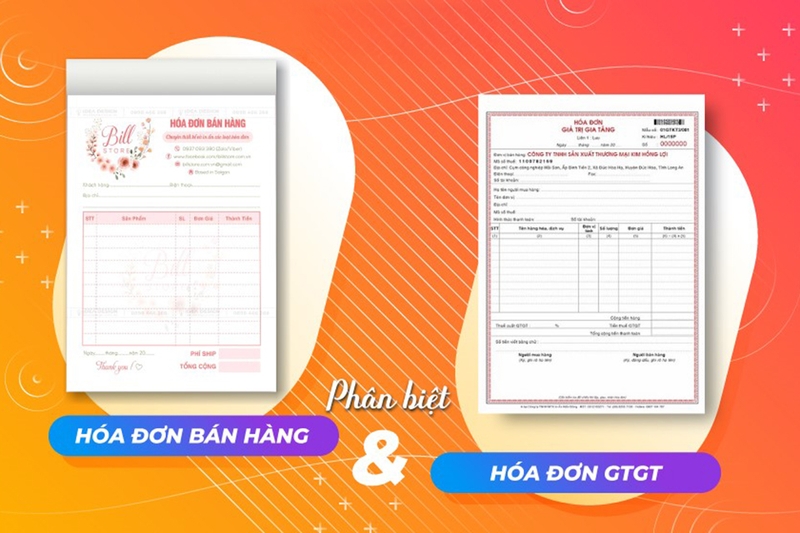Sự khác biệt với hóa đơn bán hàng