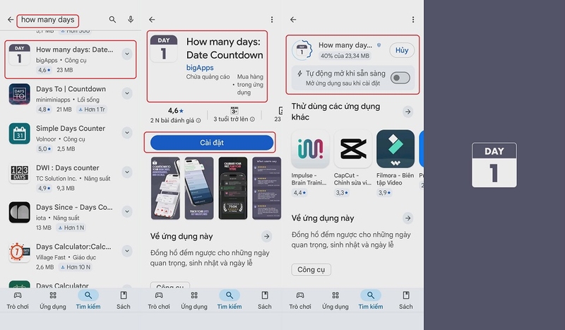 Cách tải về How many days: Date Countdown cho thiết bị Android của bạn