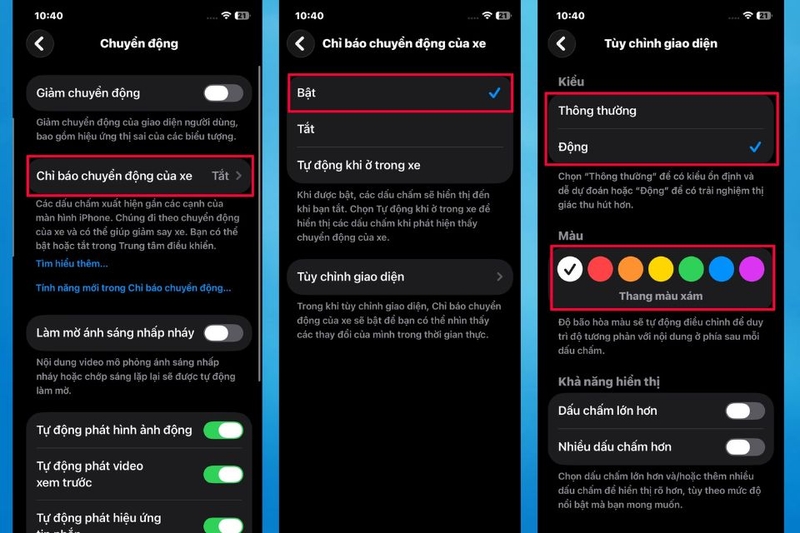 Hướng dẫn cách bật chế độ giảm say tàu xe trên iPhone 2