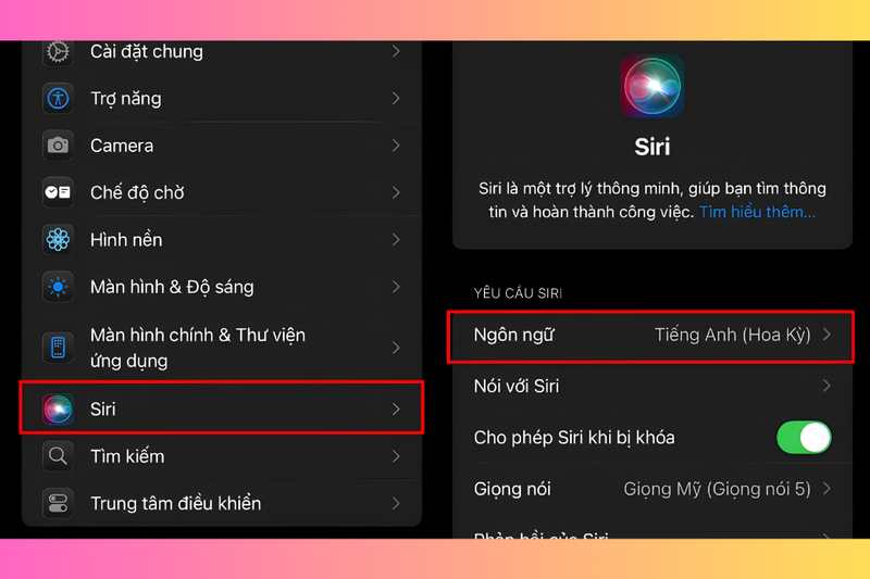Hướng dẫn cài đặt Siri tiếng Việt 1