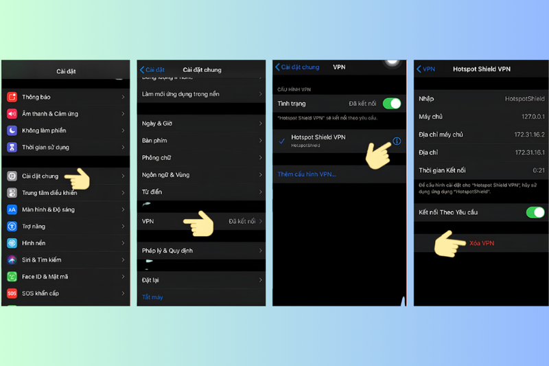 Hướng dẫn xóa VPN trên iPhone siêu đơn giản