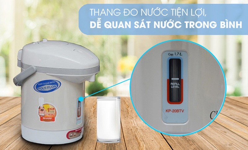 Bình thủy điện Sharp 1.7 lít KP-20BTV