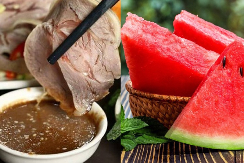Dưa hấu và Thịt (đặc biệt thịt cừu)