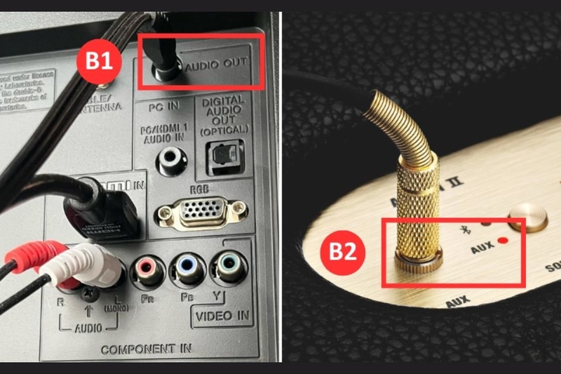 Kết nối bằng jack âm thanh 3.5 mm