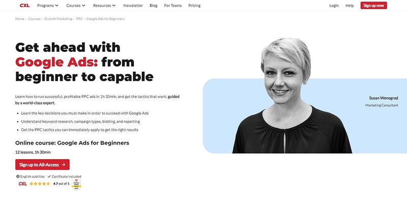 CXL – Google Ads For Beginners