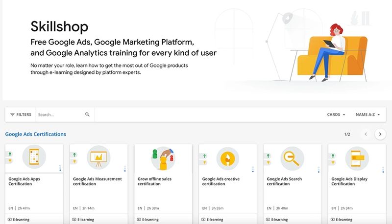 Google Skillshop (Chính thức từ Google)