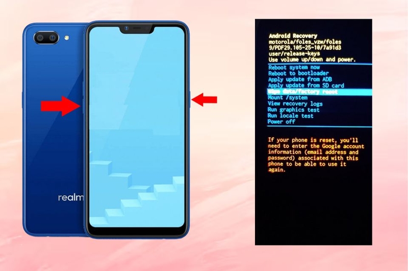 Khôi phục cài đặt gốc trên điện thoại Realme