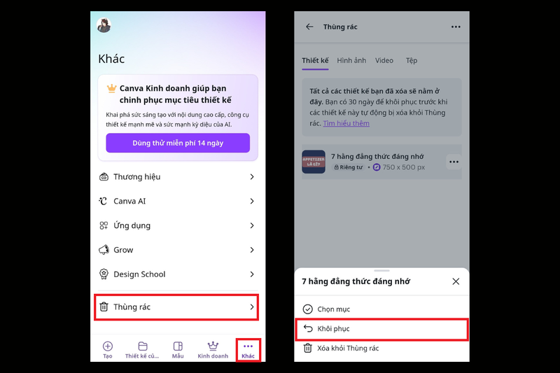 Khôi phục dữ liệu bị xóa trên Canva 5.png