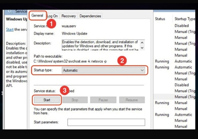 Thiết lập lại các mục để cài đặt NET Framework 3.5