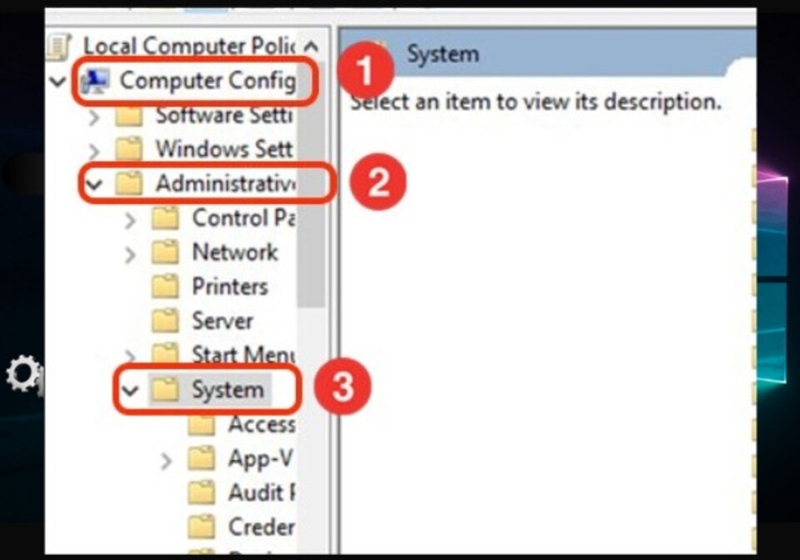 Điều hướng tới các cài đặt chính sách