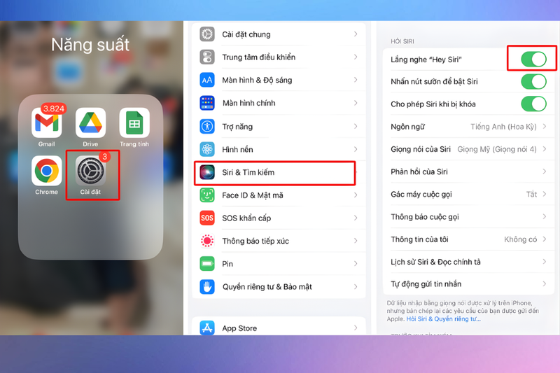 Kích hoạt Siri bằng giọng nói