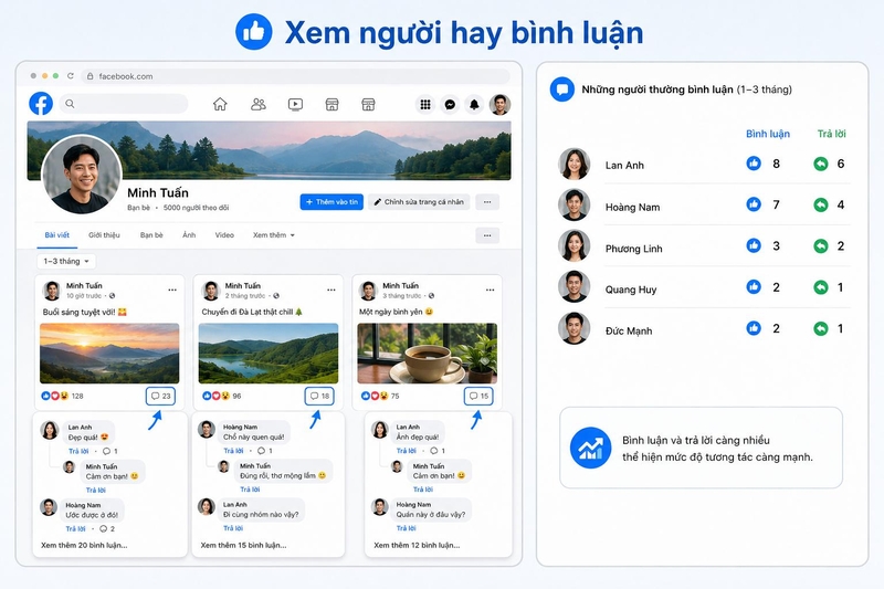 Kiểm tra ai thường xuyên tương tác Facebook ảnh 2