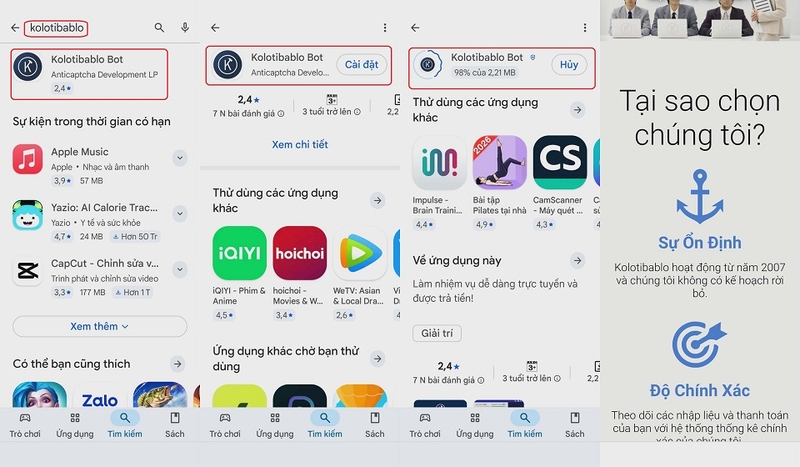 Hướng dẫn tải Kolotibablo Bot cho Android