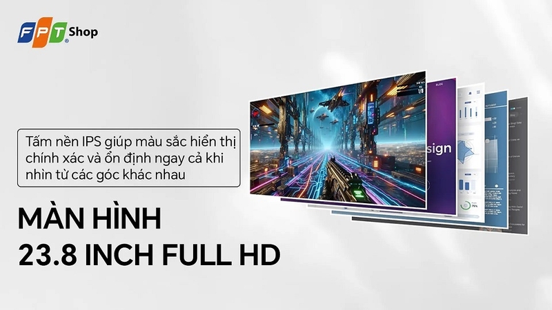Chất lượng hiển thị rõ nét với tấm nền IPS hiện đạiChất lượng hiển thị rõ nét với tấm nền IPS hiện đại