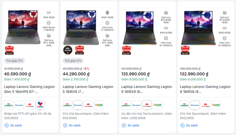 Chọn mua Lenovo Legion tại FPT Shop
