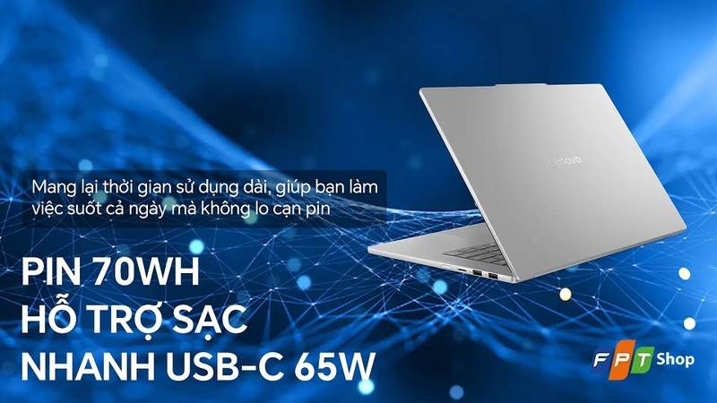 Thời lượng pin dài, hỗ trợ sạc nhanh tiện lợi