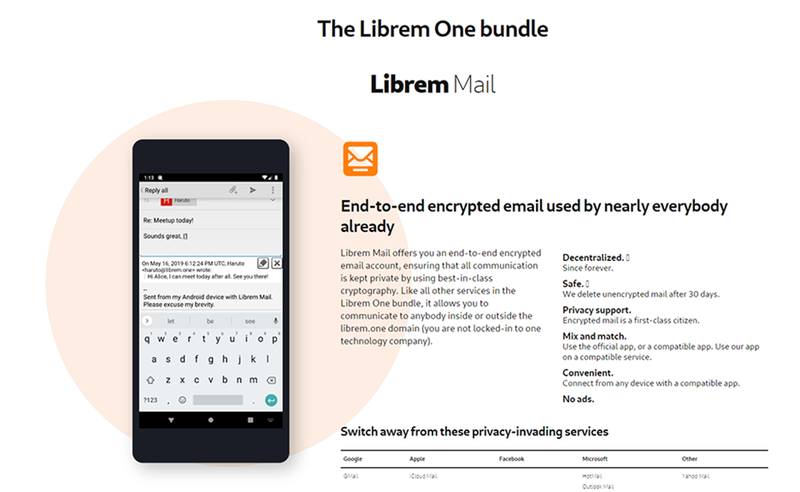 Librem Mail - Email mã hóa dễ sử dụng